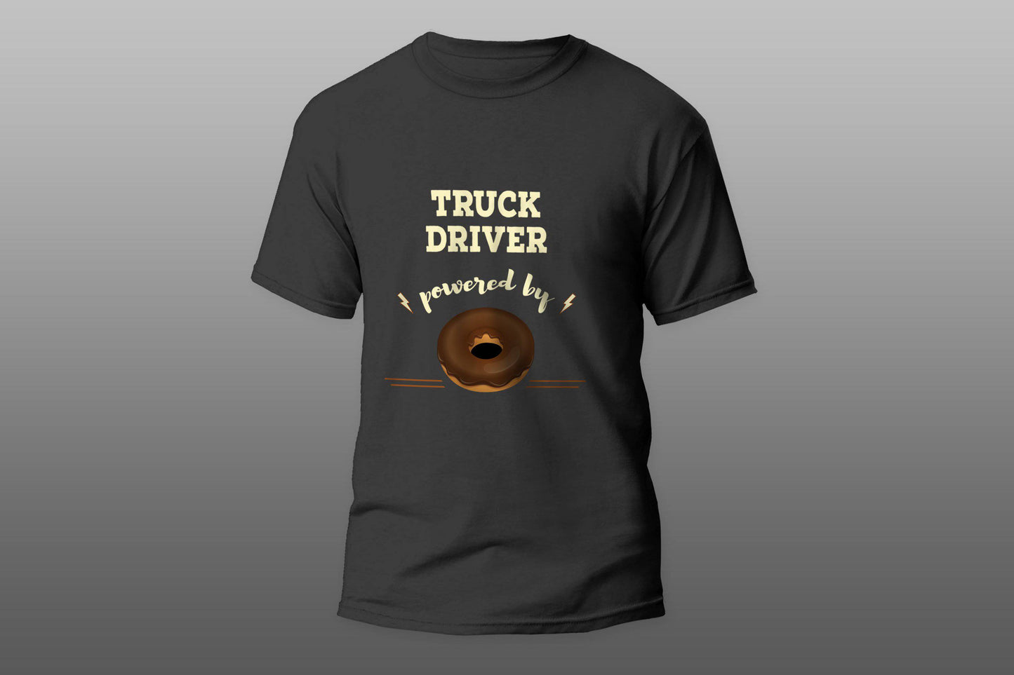 Truck Driver Powered By Doughnut cool gift T-shirt - Top Content | POD Collection | Free Shipping
