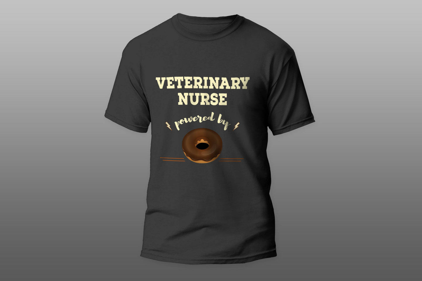 Veterinary Nurse Powered By Doughnut cool gift T-shirt - Top Content | POD Collection | Free Shipping