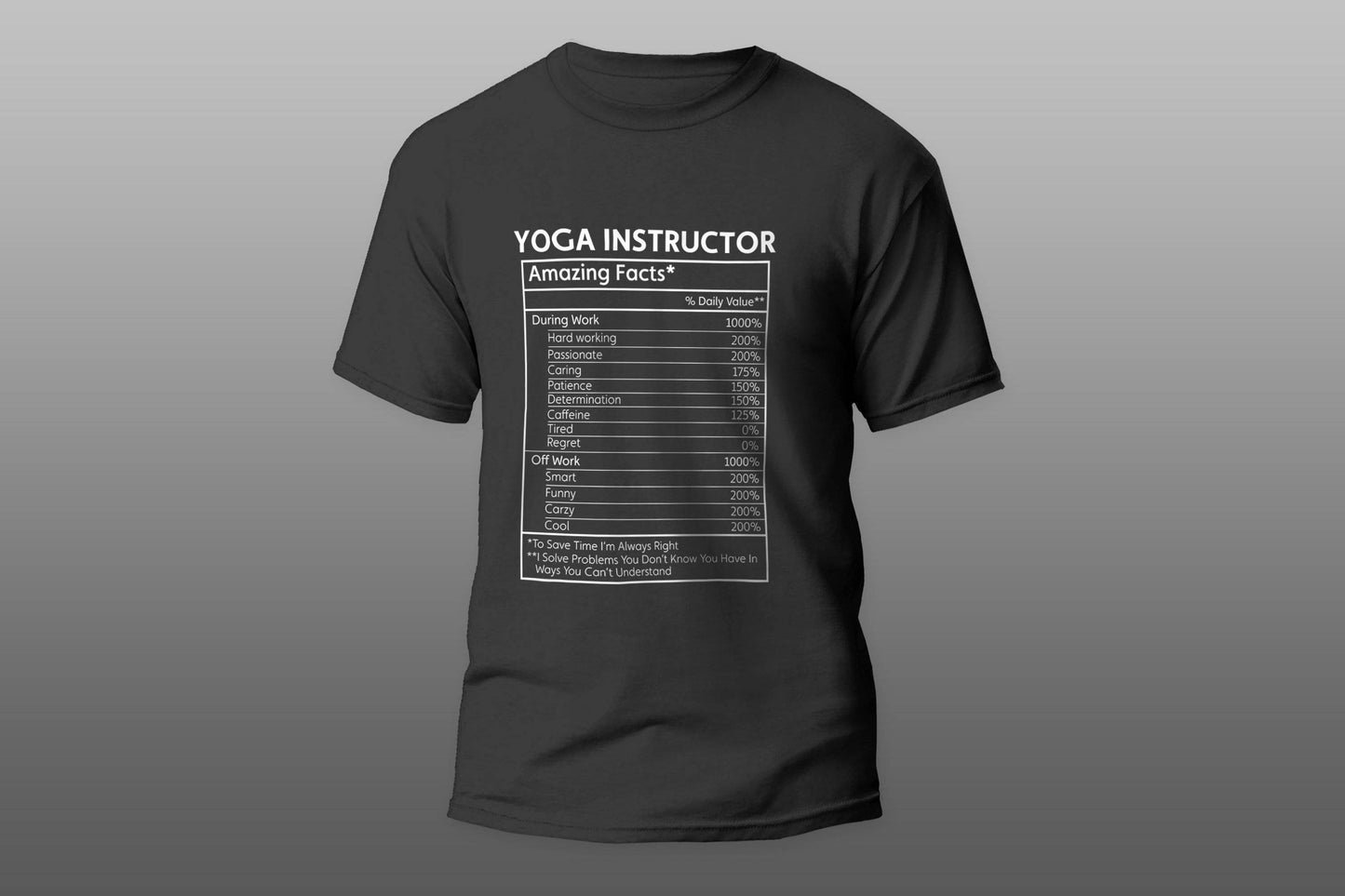 YOGA INSTRUCTOR Facts Funny Gift T-shirt - Top Content | POD Collection | Free Shipping