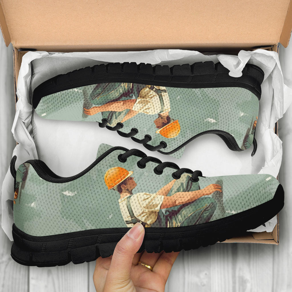 Construction Workers Sneakers, Sport Shoes, Construction Workers Women Man Kids Sneakers, Construction Workers Costume Sneakers