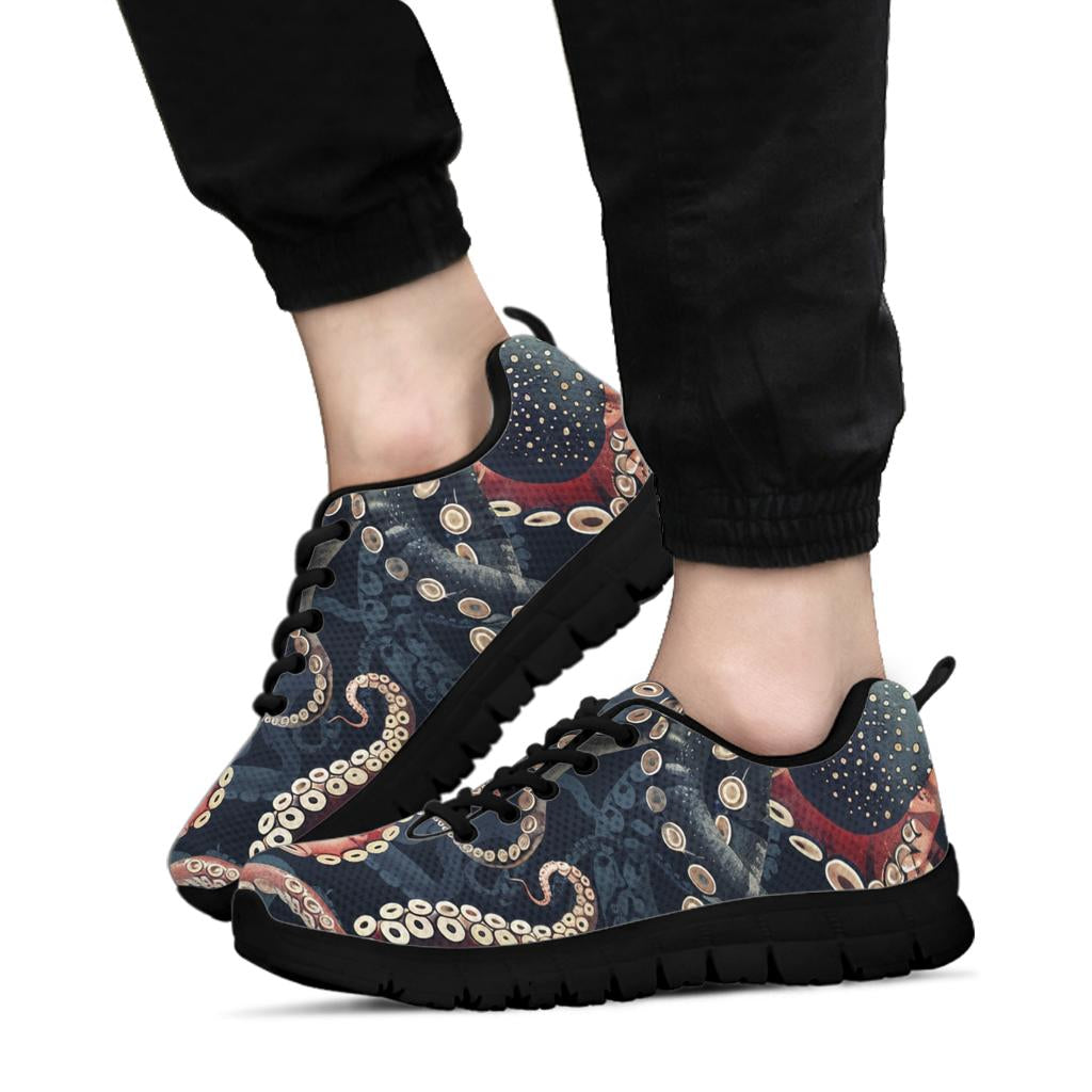 Octopus Patern Sneakers, Octopus Patern Sport Shoes, Octopus Patern Woman Man Kids Sneakers