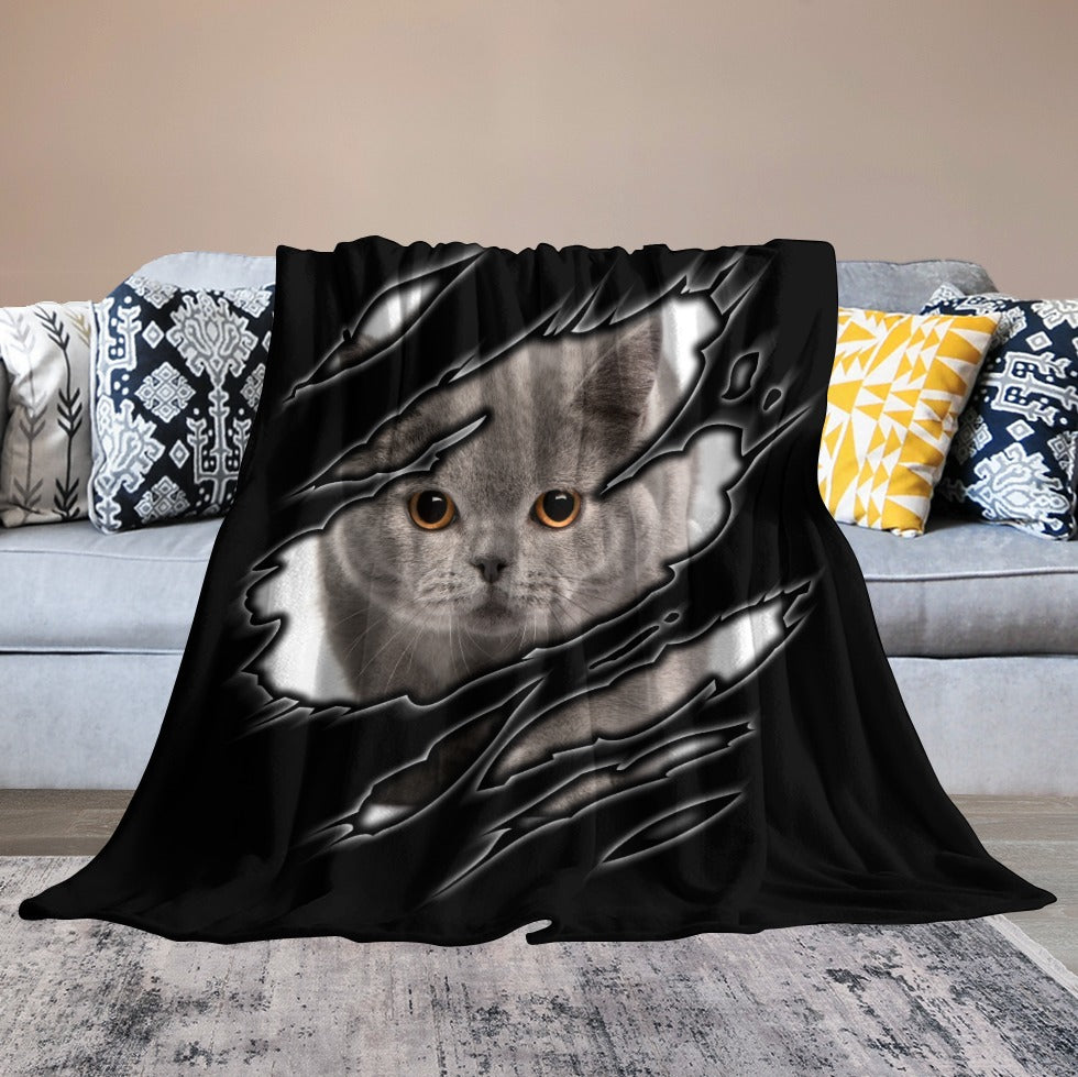 British Shorthair Cat Ultra-Soft Flannel Blanket