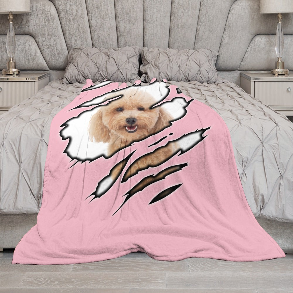 Poodle Ultra-Soft Flannel Blanket