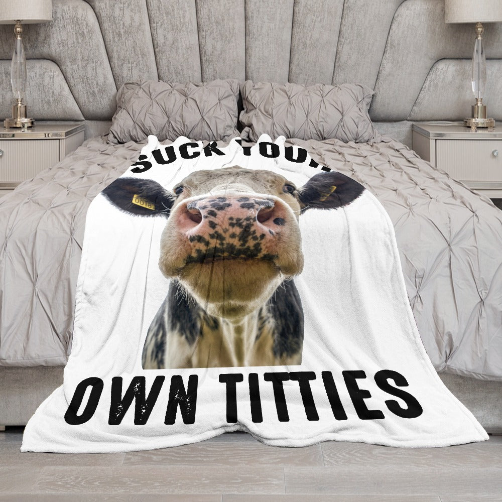 Suck your own titties Ultra-Soft Flannel Blanket