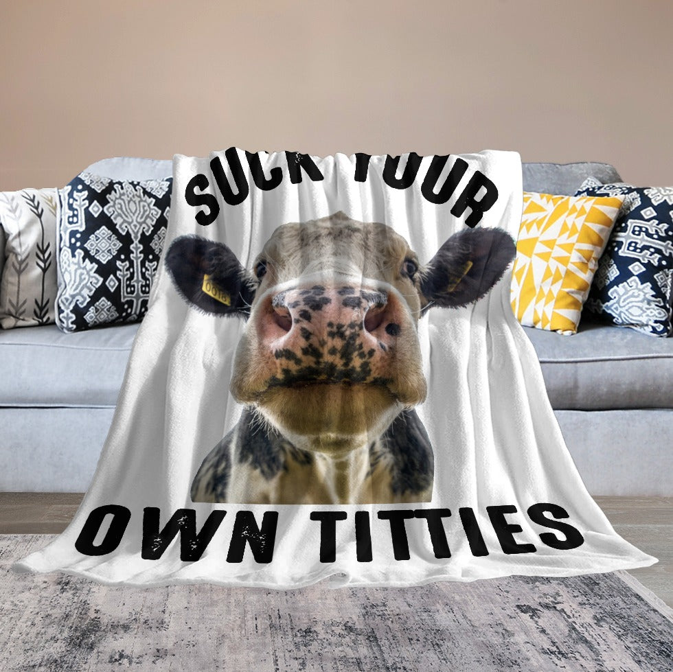 Suck your own titties Ultra-Soft Flannel Blanket