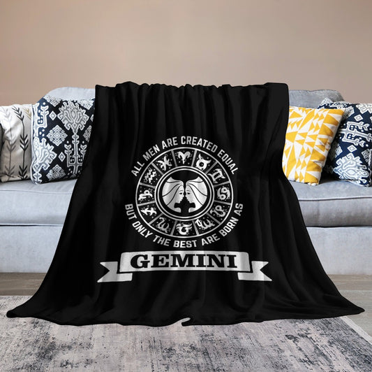 The Best Men Are Born As Gemini Ultra-Soft Flannel Blanket