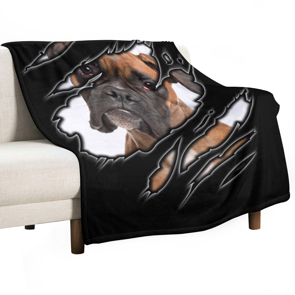 Boxer Puppy Ultra-Soft Flannel Blanket