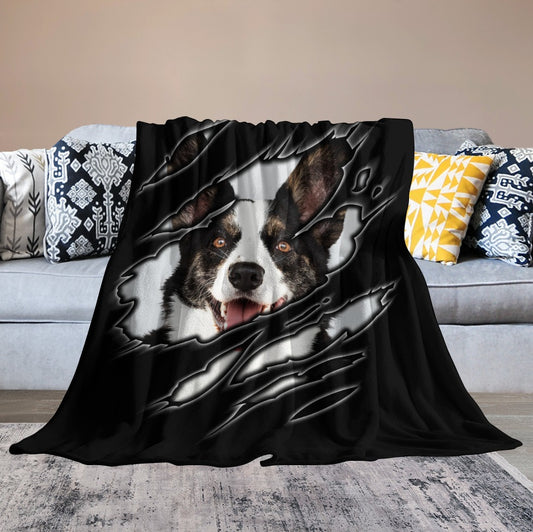 Cardigan Welsh Corgi Ultra-Soft Flannel Blanket