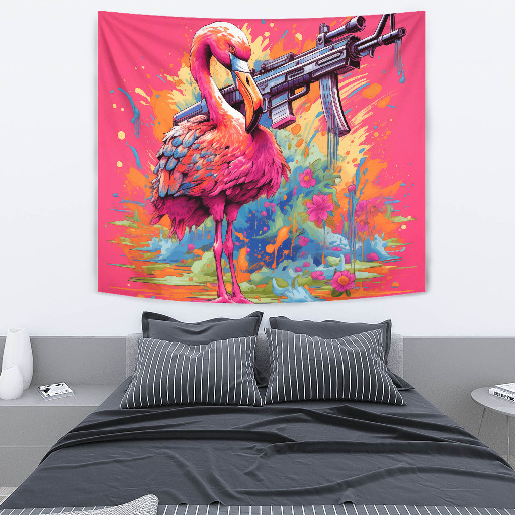 Flamingo Tapestry, Wall Hanging Art, Flamingo Room Decor, Flamingo Decor Gift