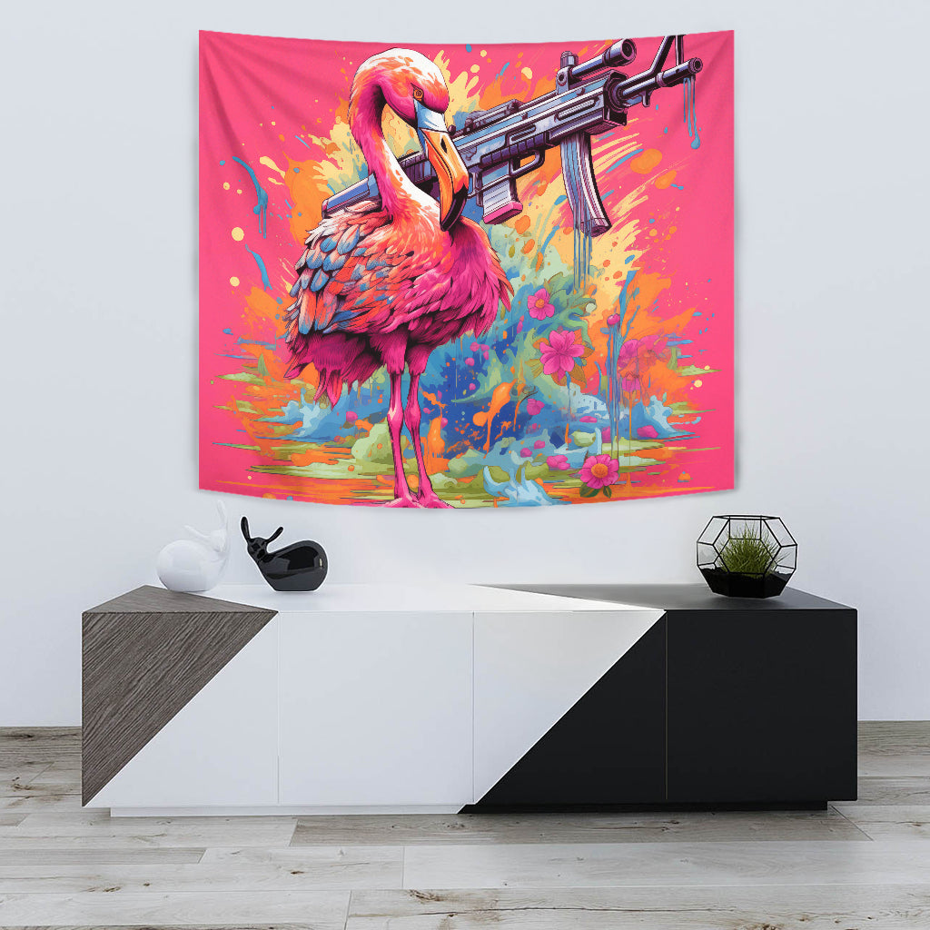 Flamingo Tapestry, Wall Hanging Art, Flamingo Room Decor, Flamingo Decor Gift