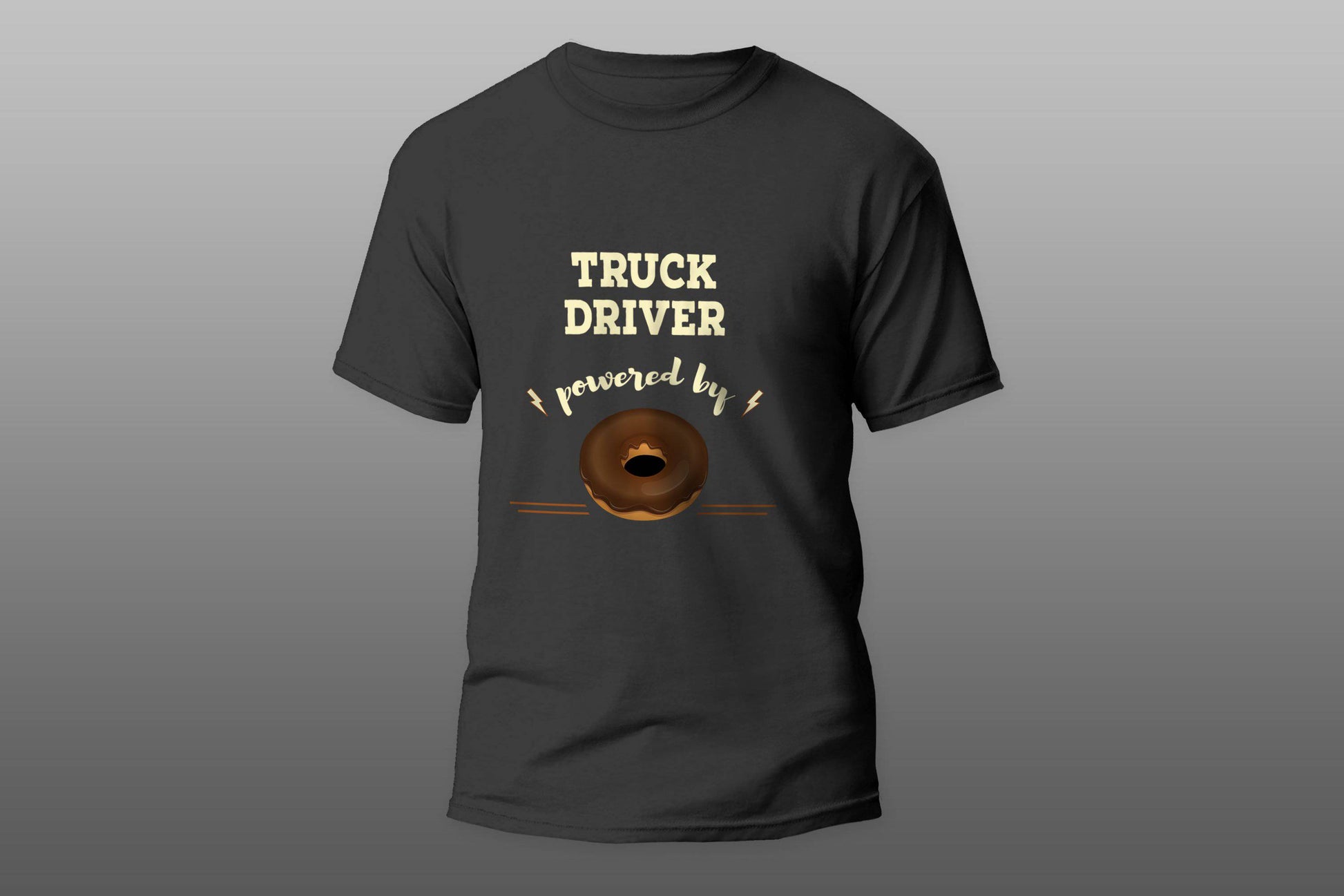 Truck Driver Powered By Doughnut cool gift T-shirt - Top Content | POD Collection | Free Shipping