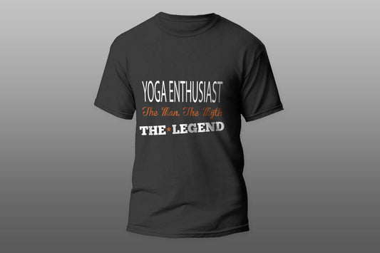 Yoga Enthusiast The Man The Myth The Legend  T-shirt - Top Content | POD Collection | Free Shipping