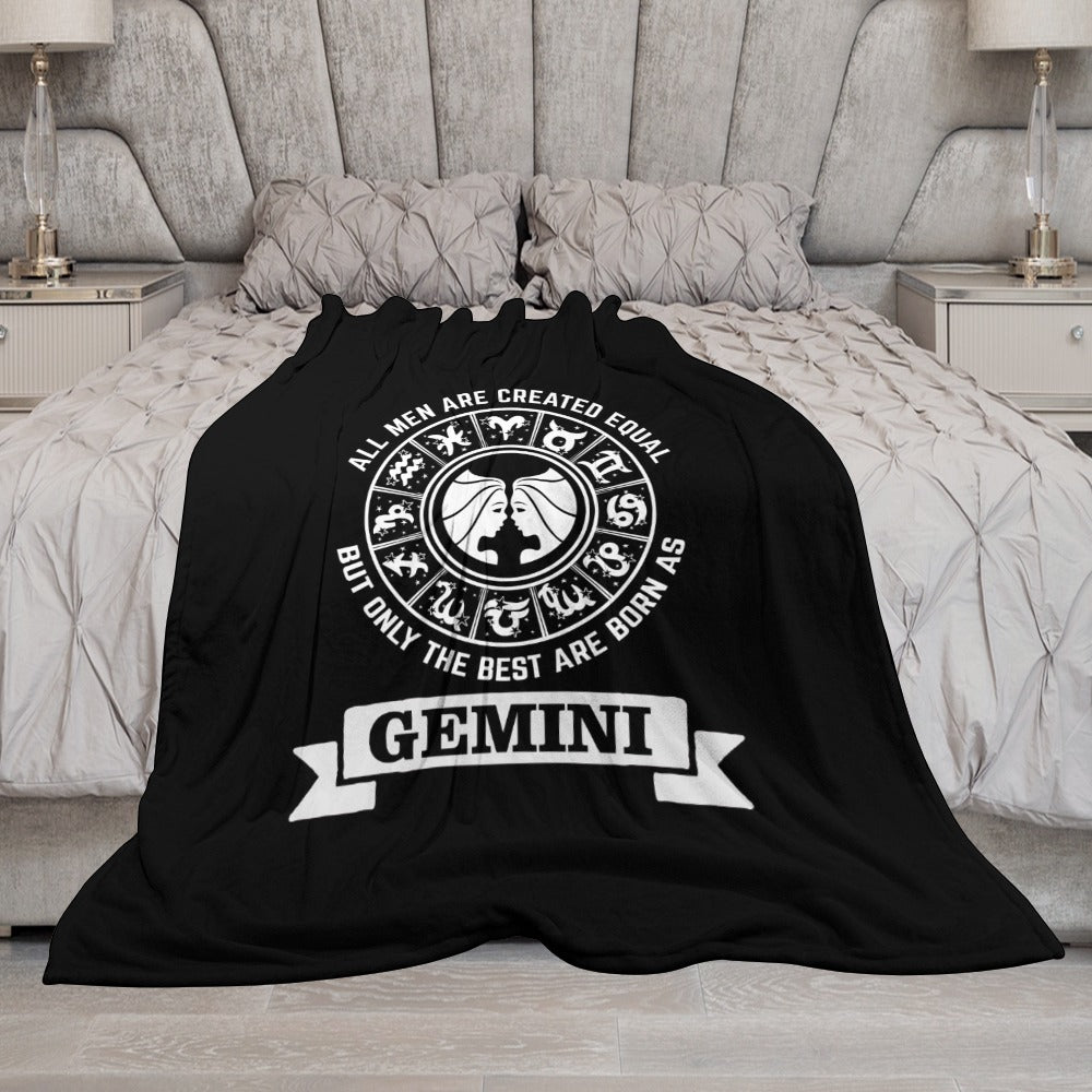 The Best Men Are Born As Gemini Ultra-Soft Flannel Blanket