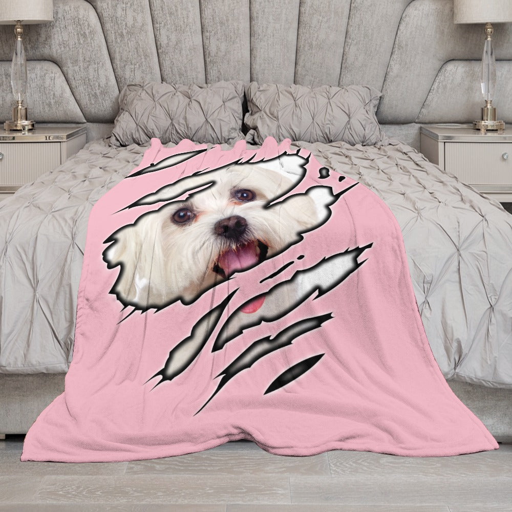 Bichon Maltese Ultra-Soft Flannel Blanket