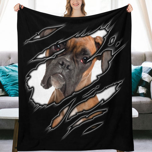 Boxer Puppy Ultra-Soft Flannel Blanket