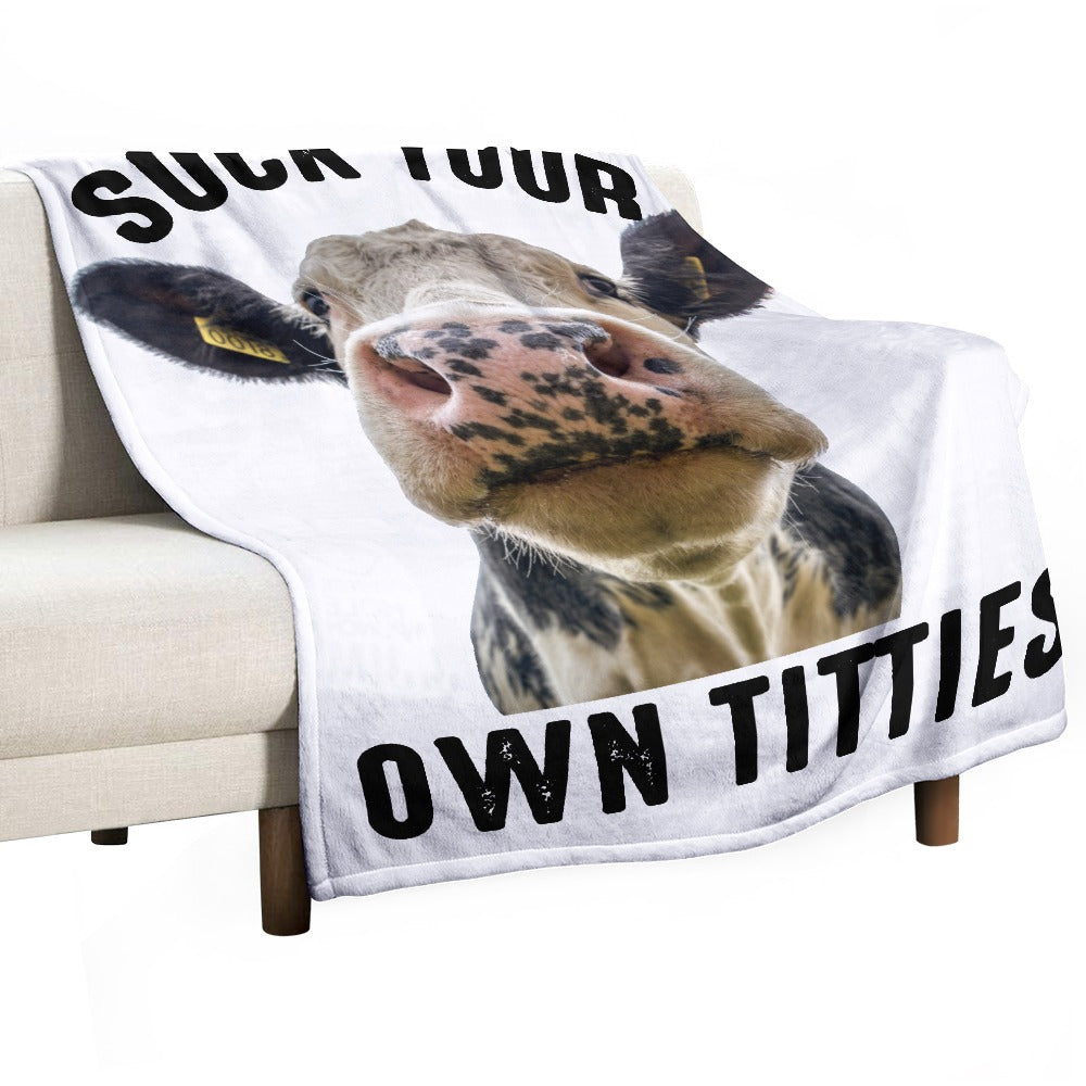 Suck your own titties Ultra-Soft Flannel Blanket