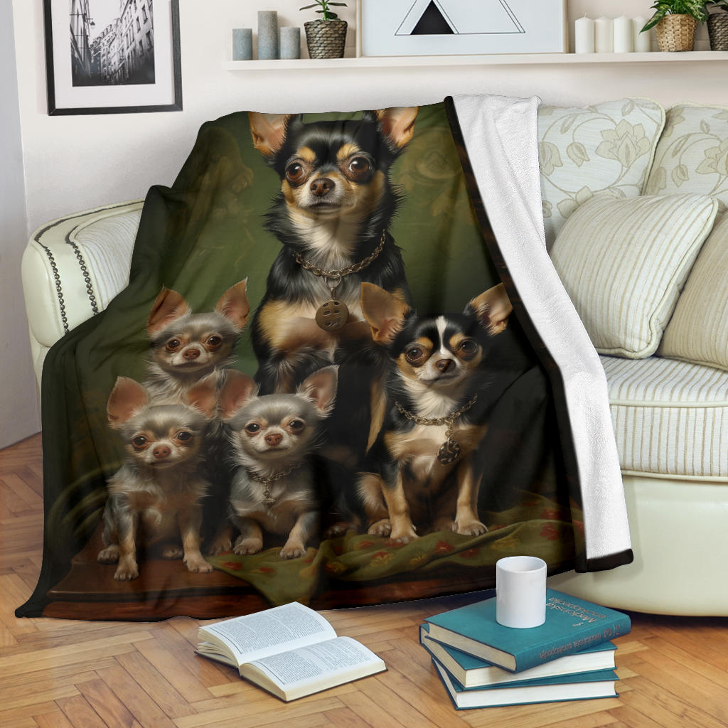 Chihuahua Family Blanket, Chihuahua Blanket, Chihuahua Throw Blanket, Chihuahua, Chihuahua Gifts