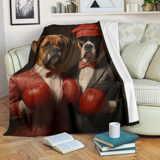 Boxer Family Blanket, Boxer Fleece Blanket, Boxer Dog Gifts