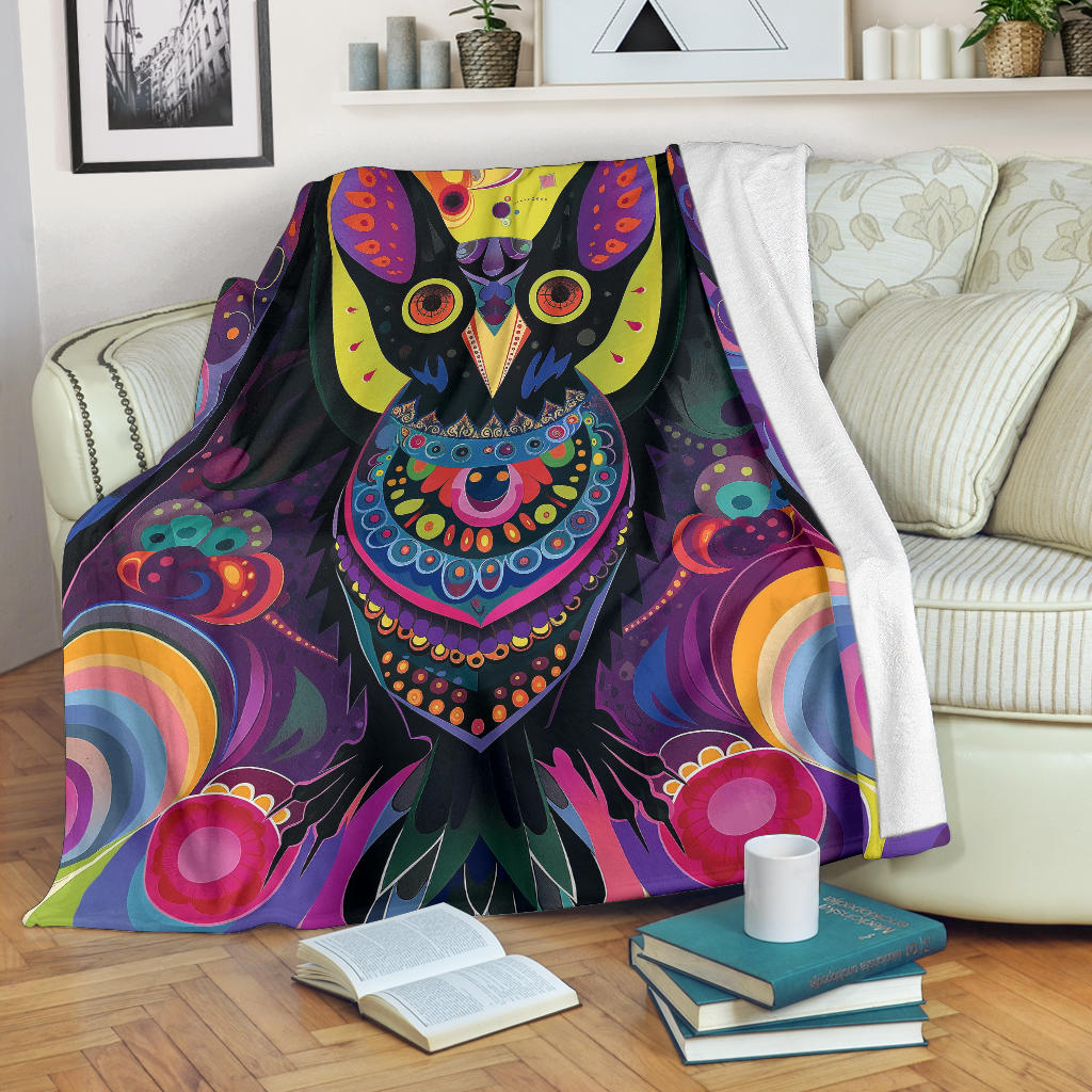 Bat animal Blanket, Trippy Psychedelics Bat animal Fleece Blanket, Bat animal Throw Blanket, Bat animal Gifts