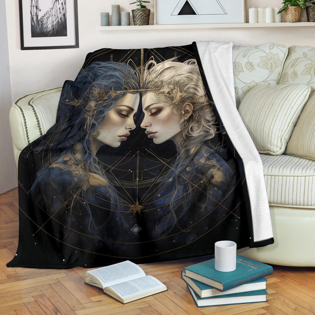 Gemini Zodiac Blanket, Twins Zodiac Sign, Gemini Zodiac Gifts, Gemini Zodiac Throw Blanket