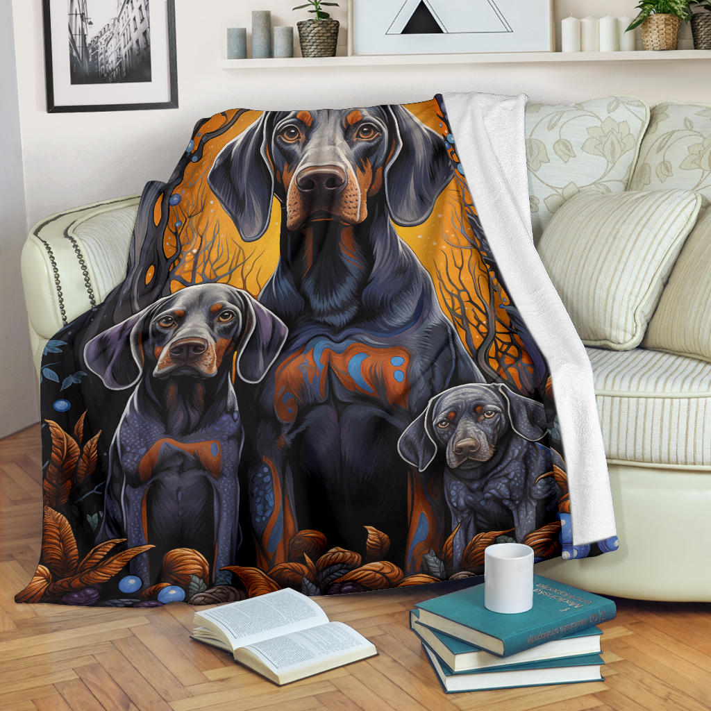 Bluetick Coonhound Blanket, Trippy Psychedelics Bluetick Coonhound Fleece Blanket, Bluetick Coonhound Throw Blanket, Bluetick Coonhound Gifts