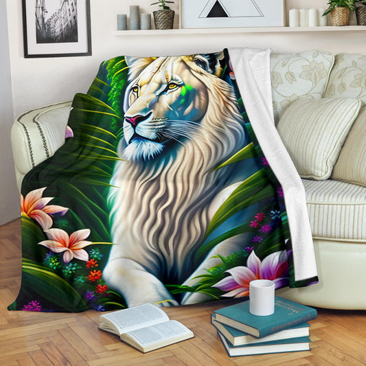 White Lion Blanket