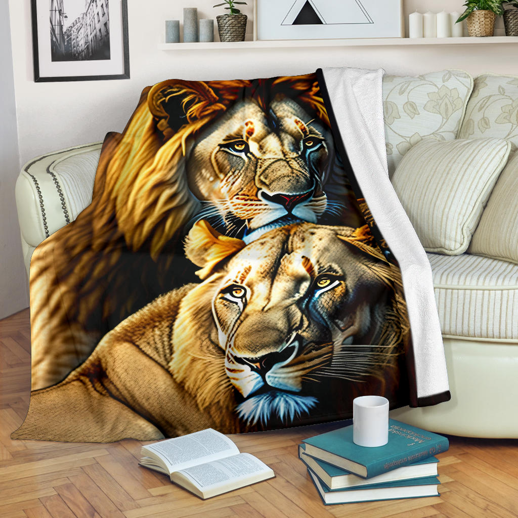 Lion Lioness Blanket