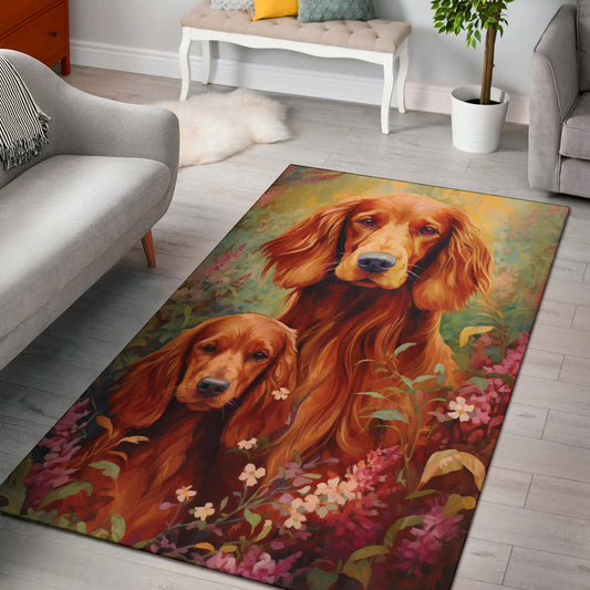 Irish Setter Area Rug, Irish Setter Trippy Rug, Irish Setter Gifts, Irish Setter Decor