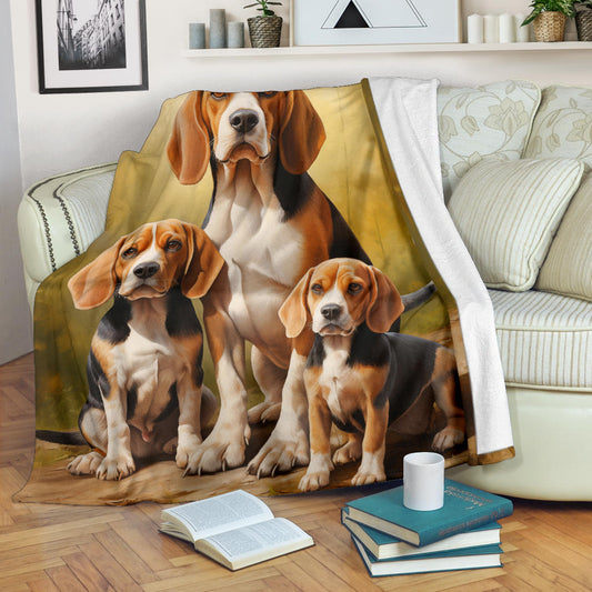 Beagle Family Blanket, Beagle Blanket, Beagle Gifts, Beagle Throw Blanket