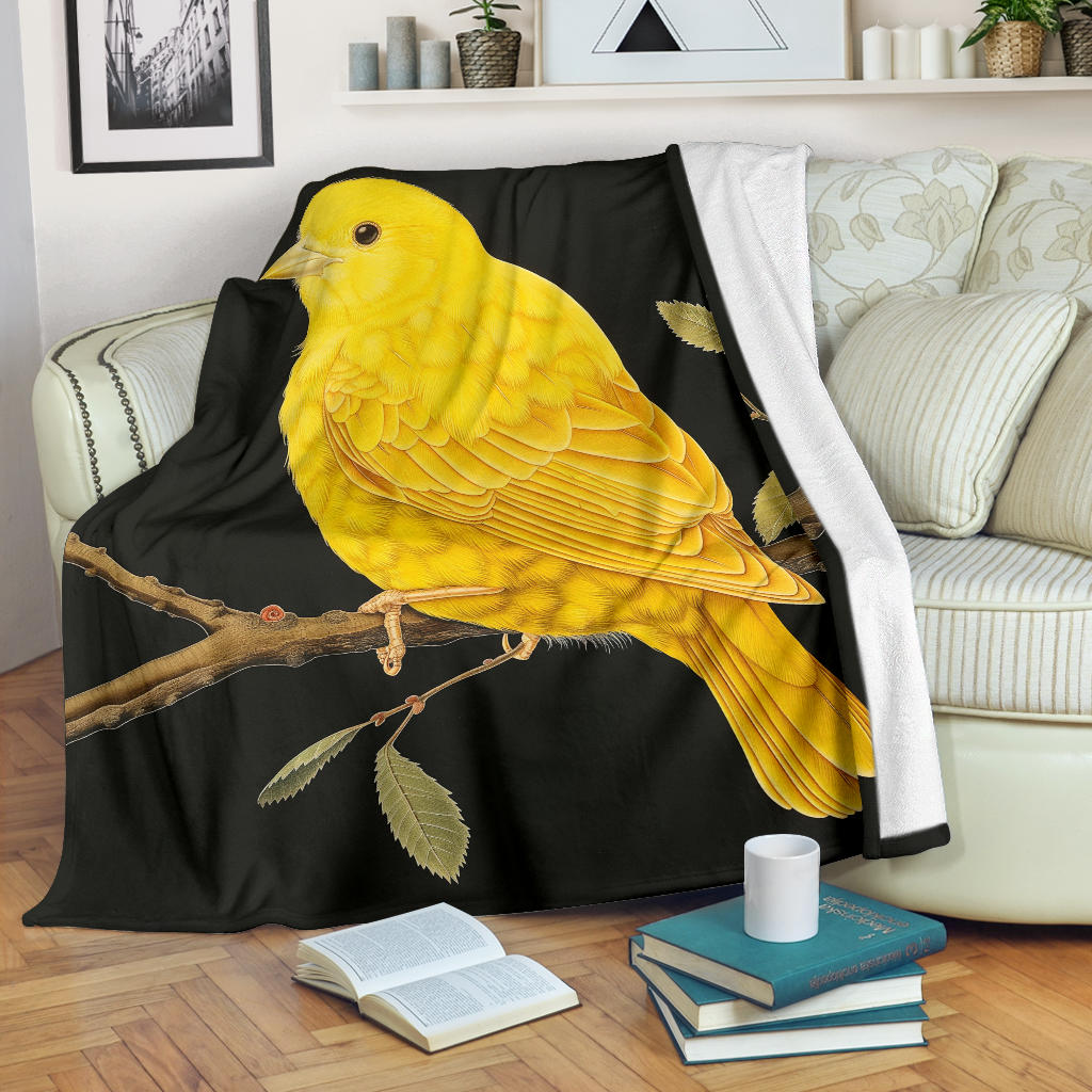 Canary bird Blanket, Trippy Psychedelics Canary bird Fleece Blanket, Canary bird Throw Blanket, Canary bird Gifts