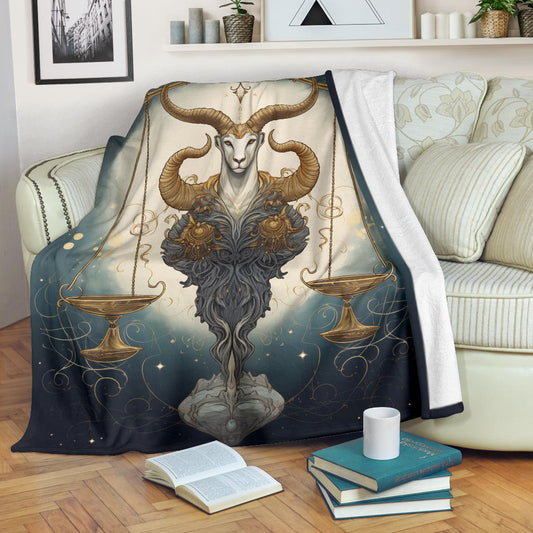 Balance Libra Zodiac Blanket, Libra Zodiac Sign, Libra Zodiac Gifts, Libra Zodiac Throw Blanket