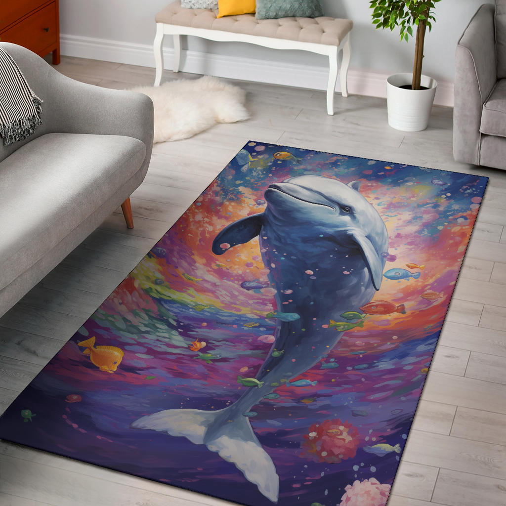 Beluga Whale rug, Beluga Whale Trippy Rug, Beluga Whale Gifts, Beluga Whale Decor