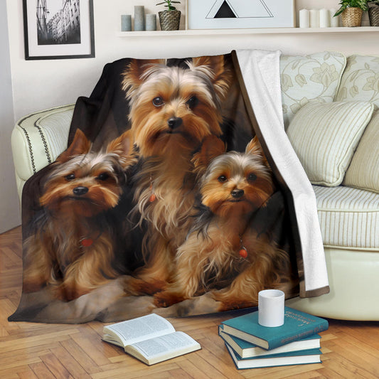 Yorkshire Terrier Family Blanket, Yorkshire Terrier Blanket, Yorkshire Terrier Gifts, Yorkshire Terrier Throw Blanket