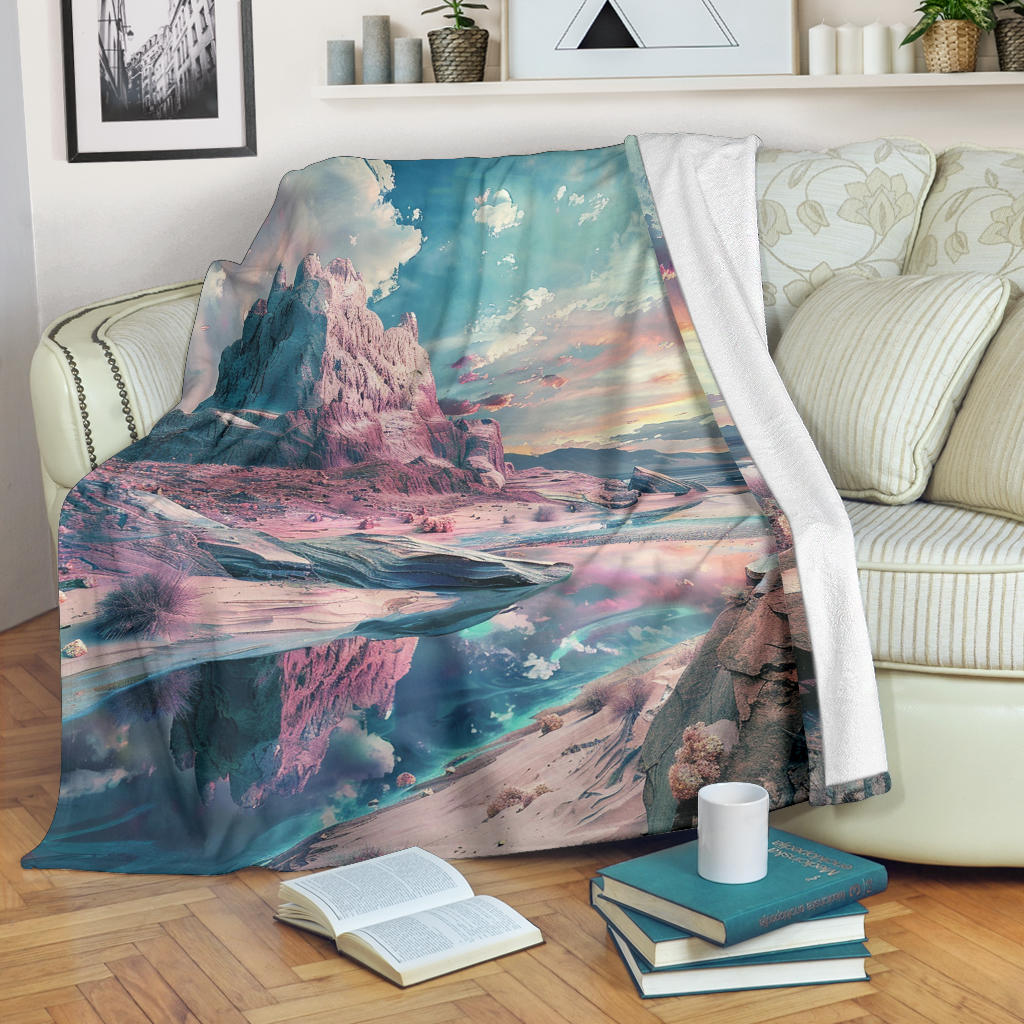 Desert Mirage Blanket, Desert Mirage Estetic Blanket, Desert Mirage Blanket Gift, Blanket