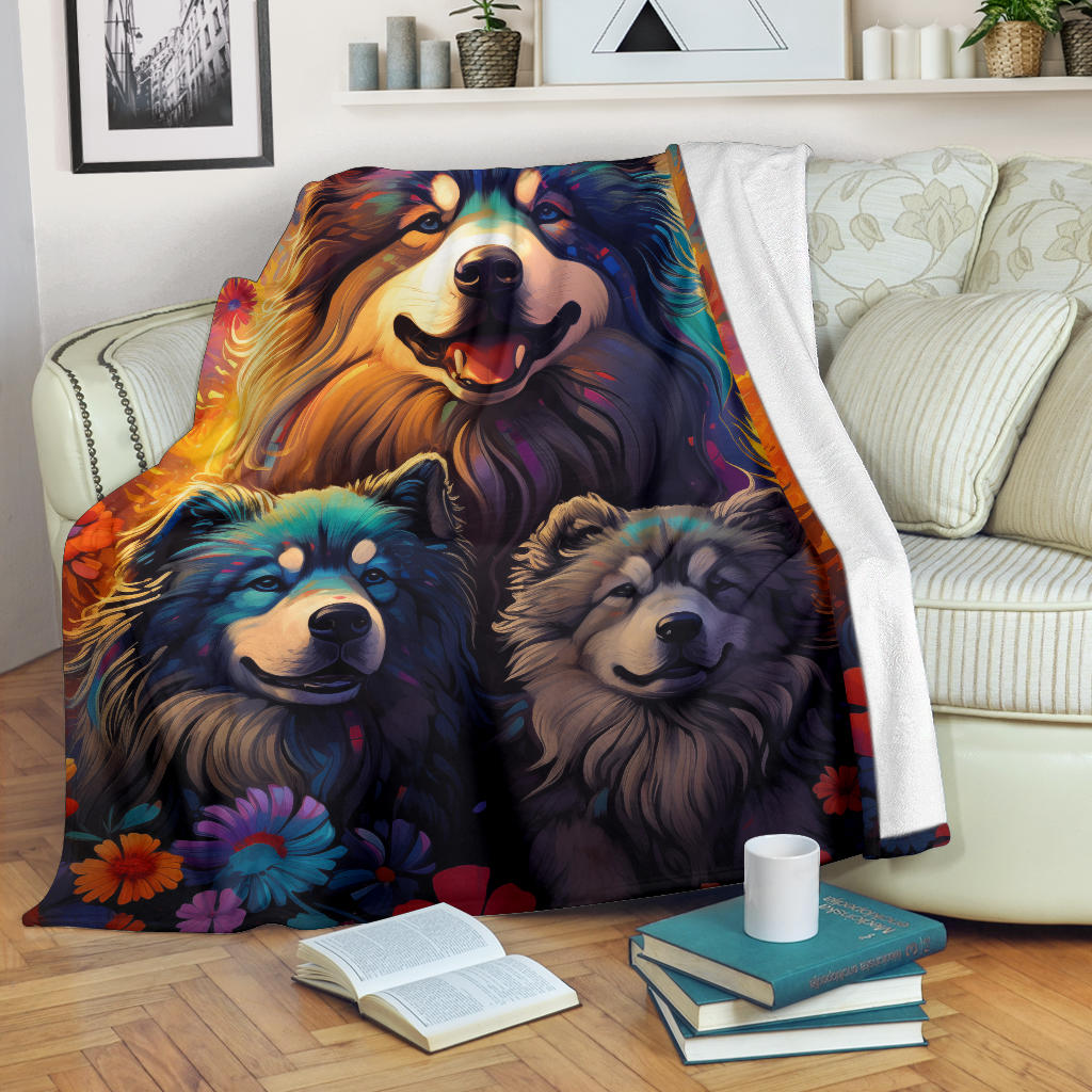 Caucasian Shepherd Blanket, Trippy Psychedelics Caucasian Shepherd Fleece Blanket, Caucasian Shepherd Throw Blanket, Caucasian Shepherd Gifts