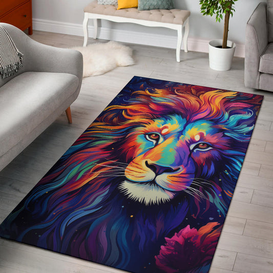 Lion rug, Lion Trippy Rug, Lion Gifts, Lion Decor