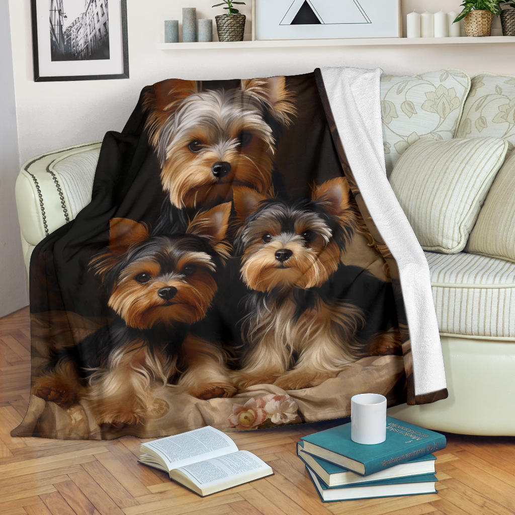 Yorkshire Terrier Family Blanket, Yorkshire Terrier Blanket, Yorkshire Terrier Gifts, Yorkshire Terrier Throw Blanket