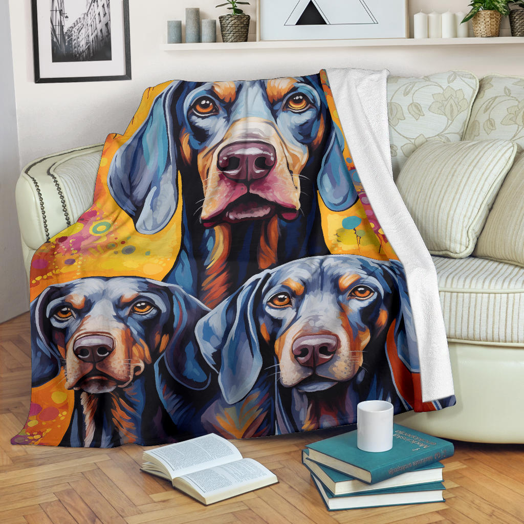 Bluetick Coonhound Blanket, Trippy Psychedelics Bluetick Coonhound Fleece Blanket, Bluetick Coonhound Throw Blanket, Bluetick Coonhound Gifts