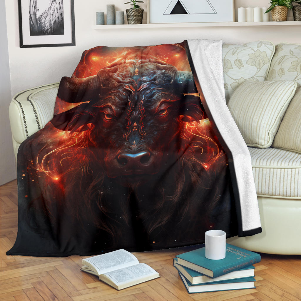 Taurus Zodiac Mysterious Blanket, Bull Zodiac Sign, Taurus Zodiac Gifts, Taurus Throw Blanket