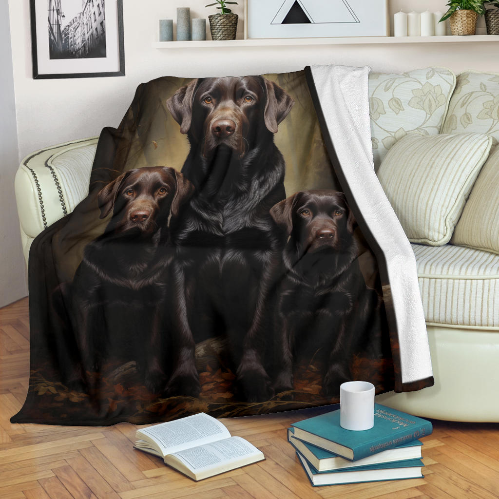 Labrador Retriever Family Blanket, Labrador Retriever Throw Blanket, Labrador Retriever Gifts, Labrador Retriever Fleece Blanket