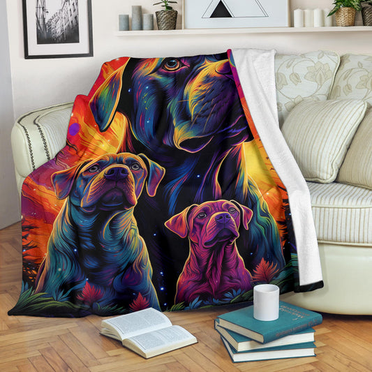 Cane Corso Blanket, Trippy Psychedelics Cane Corso Fleece Blanket, Cane Corso Throw Blanket, Cane Corso Gifts