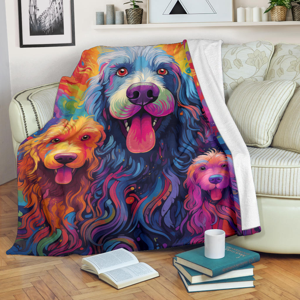 Bergamasco Sheepdog Blanket, Trippy Psychedelics Bergamasco Sheepdog Fleece Blanket, Bergamasco Sheepdog Throw Blanket, Bergamasco Sheepdog Gifts