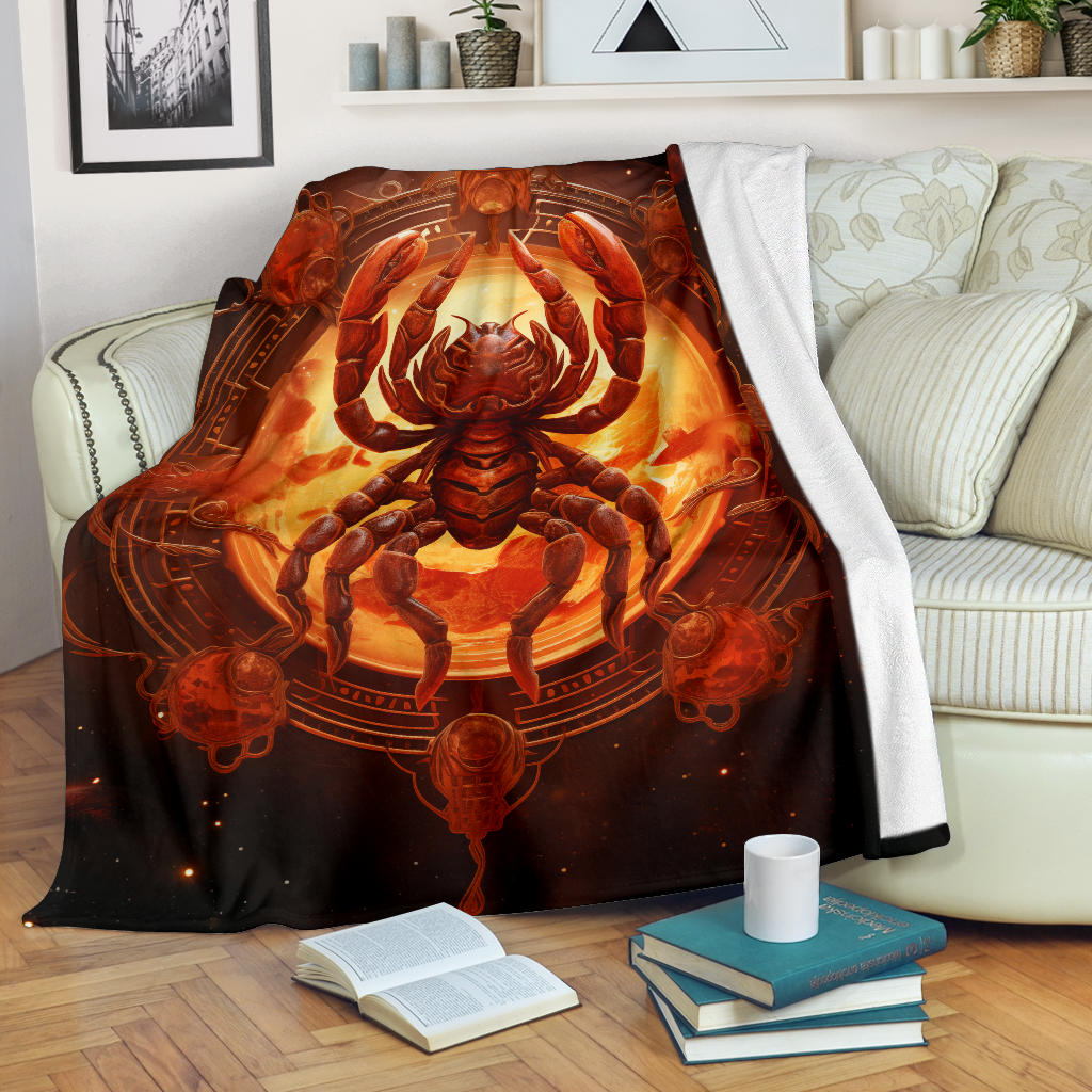 Scorpion Scorpius Zodiac Blanket, Scorpion Scorpius Zodiac Gifts, Scorpius Throw Blanket, Scorpius Fleece Blanket