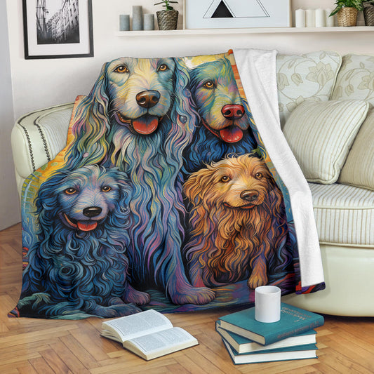 Bergamasco Sheepdog Blanket, Trippy Psychedelics Bergamasco Sheepdog Fleece Blanket, Bergamasco Sheepdog Throw Blanket, Bergamasco Sheepdog Gifts