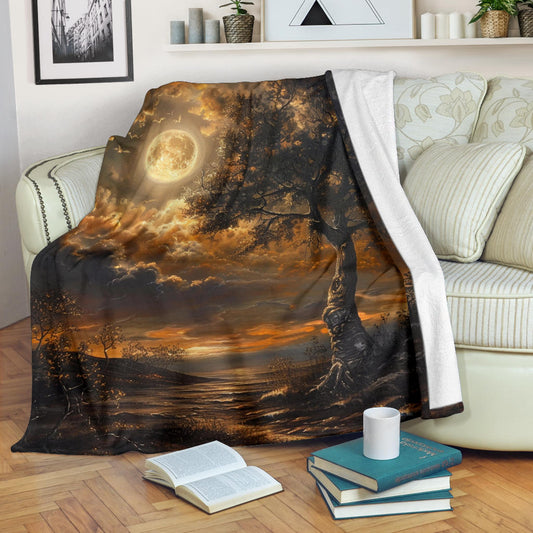 Mystic Moonlight Blanket, Mystic Moonlight Estetic Blanket, Mystic Moonlight Blanket Gift, Blanket