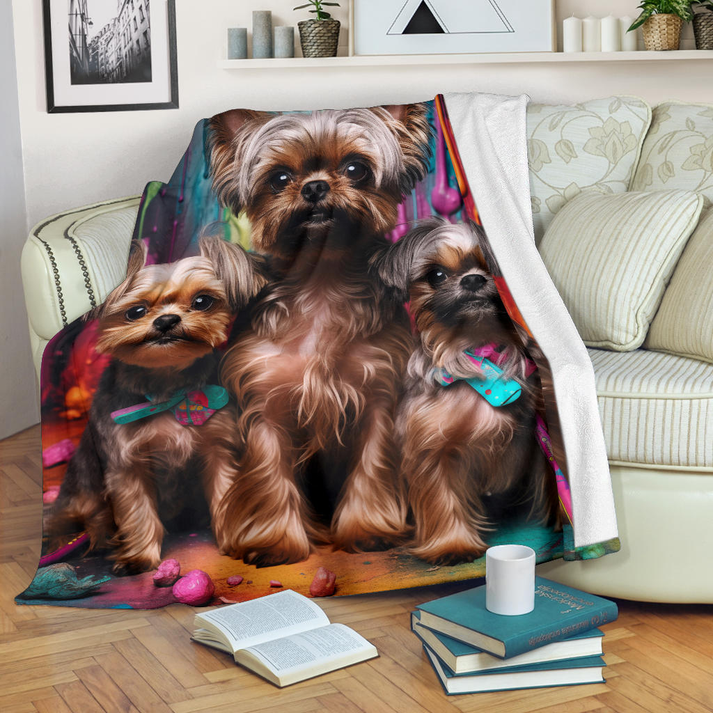 Brussels Griffon Blanket, Trippy Psychedelics Brussels Griffon Fleece Blanket, Brussels Griffon Throw Blanket, Brussels Griffon Gifts