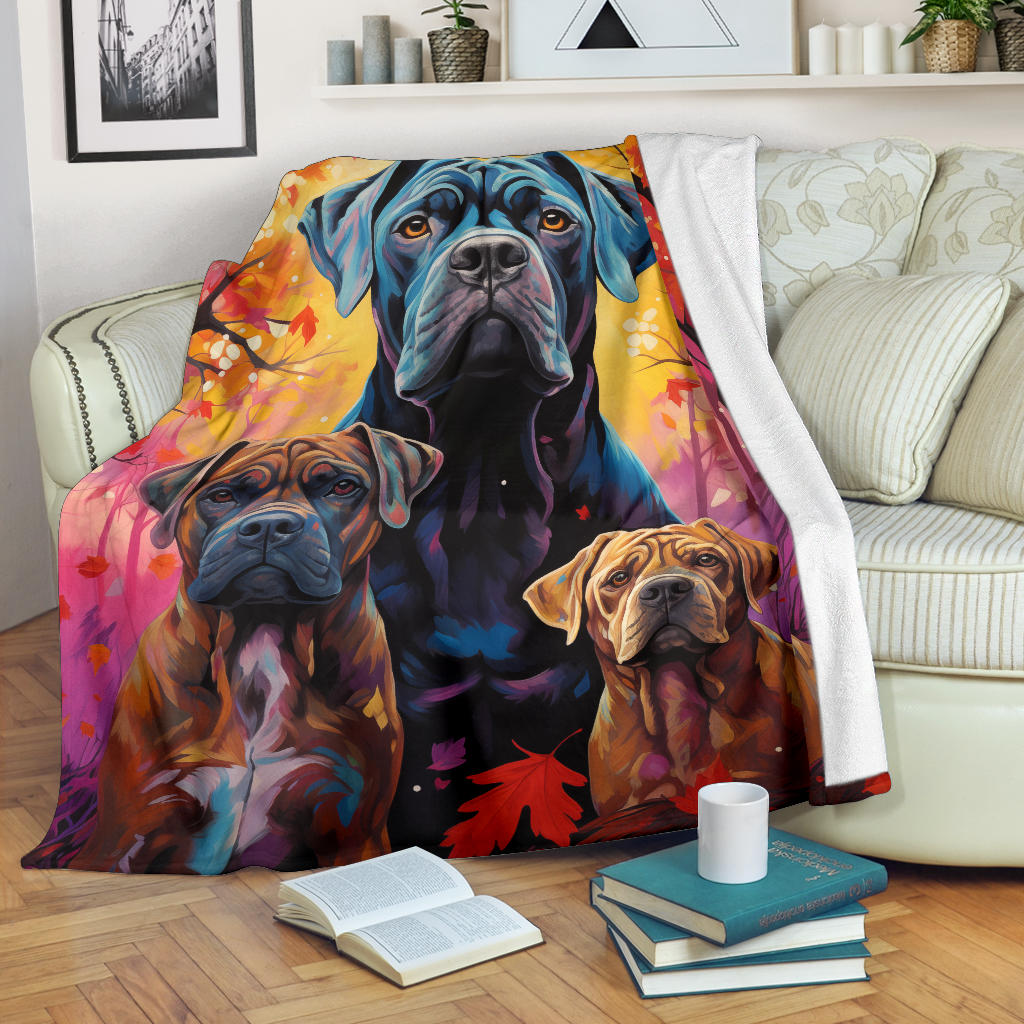 Cane Corso Blanket, Trippy Psychedelics Cane Corso Fleece Blanket, Cane Corso Throw Blanket, Cane Corso Gifts