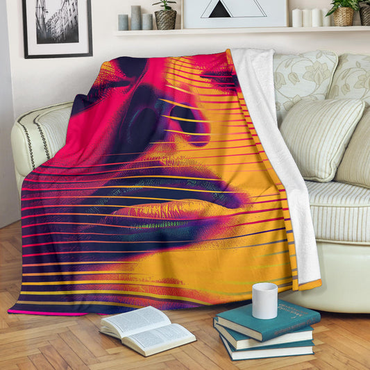 Retro Wave Blanket, Retro Wave Estetic Blanket, Retro Wave Blanket Gift, Blanket