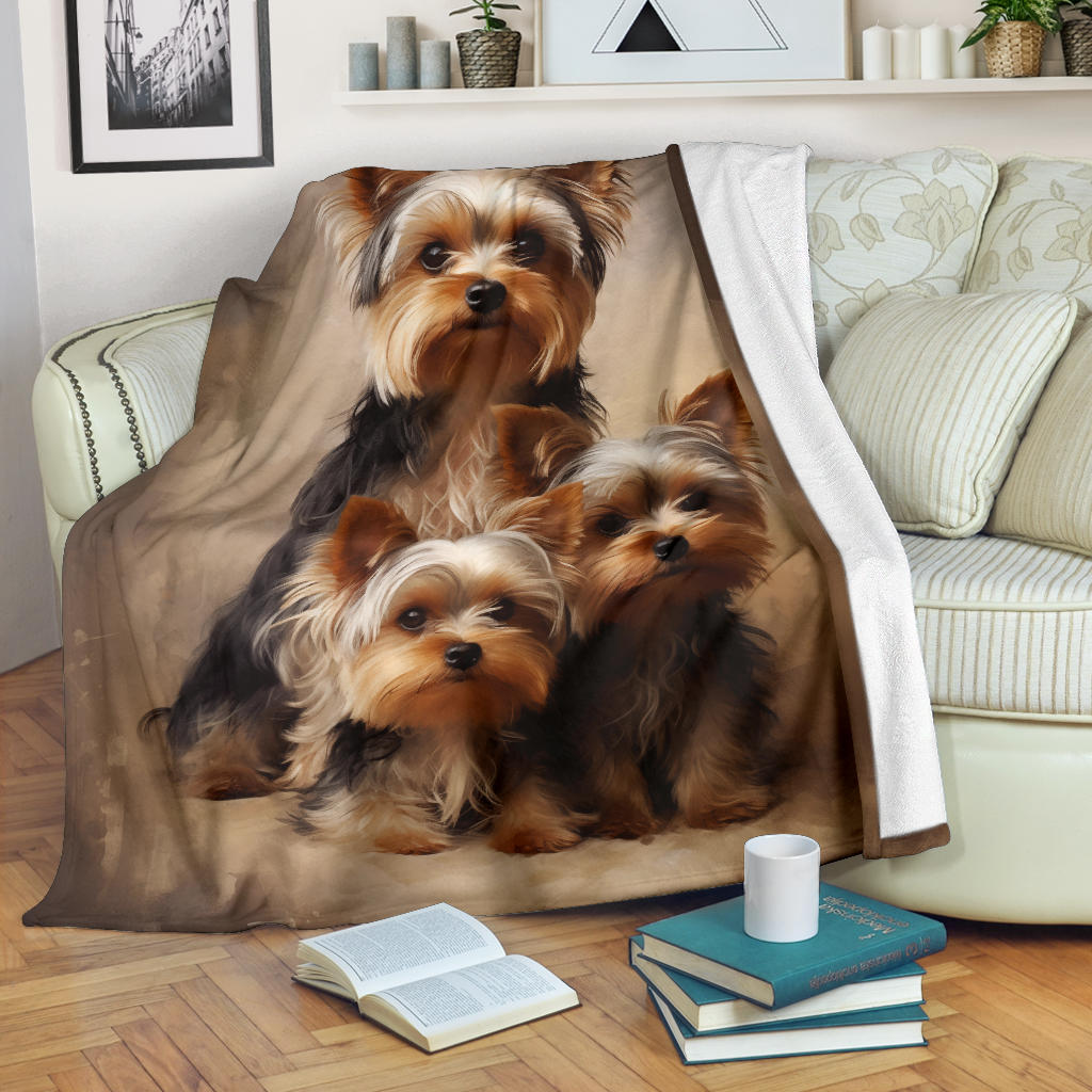 Yorkshire Terrier Family Blanket, Yorkshire Terrier Blanket, Yorkshire Terrier Gifts, Yorkshire Terrier Throw Blanket