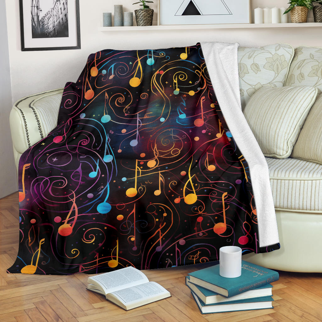 Music Notes Blanket, Music Notes Throw Blanket, Music Notes Gifts, Music Notes Fleece Blanket, Music Custom Name Blanket